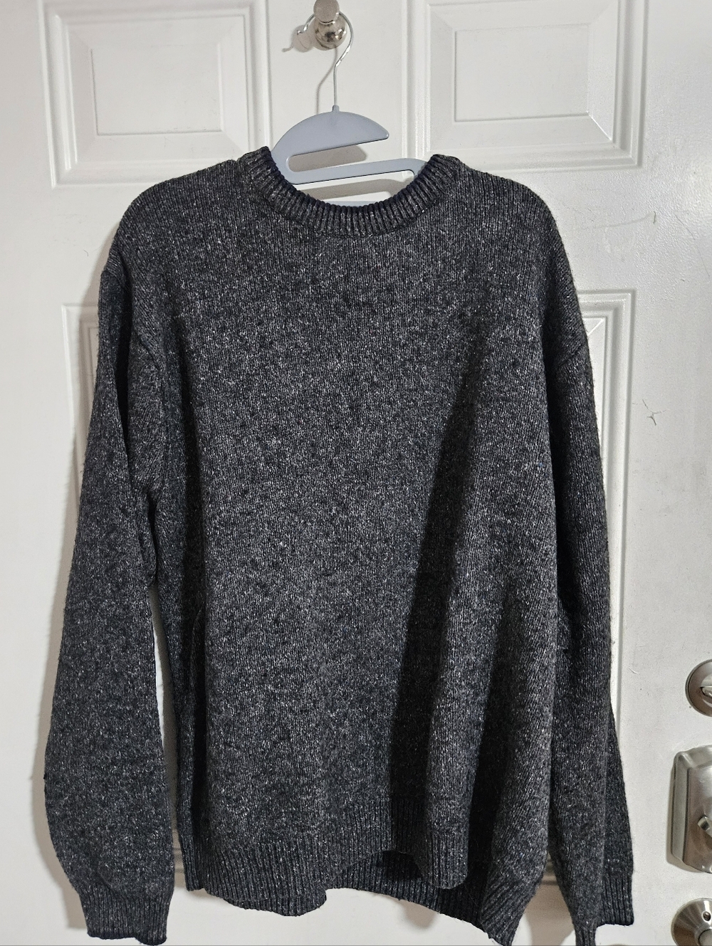 Vintahe Y2K Merona Men's Dark Charcoal Crewneck Sweater Wool